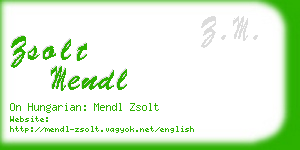 zsolt mendl business card